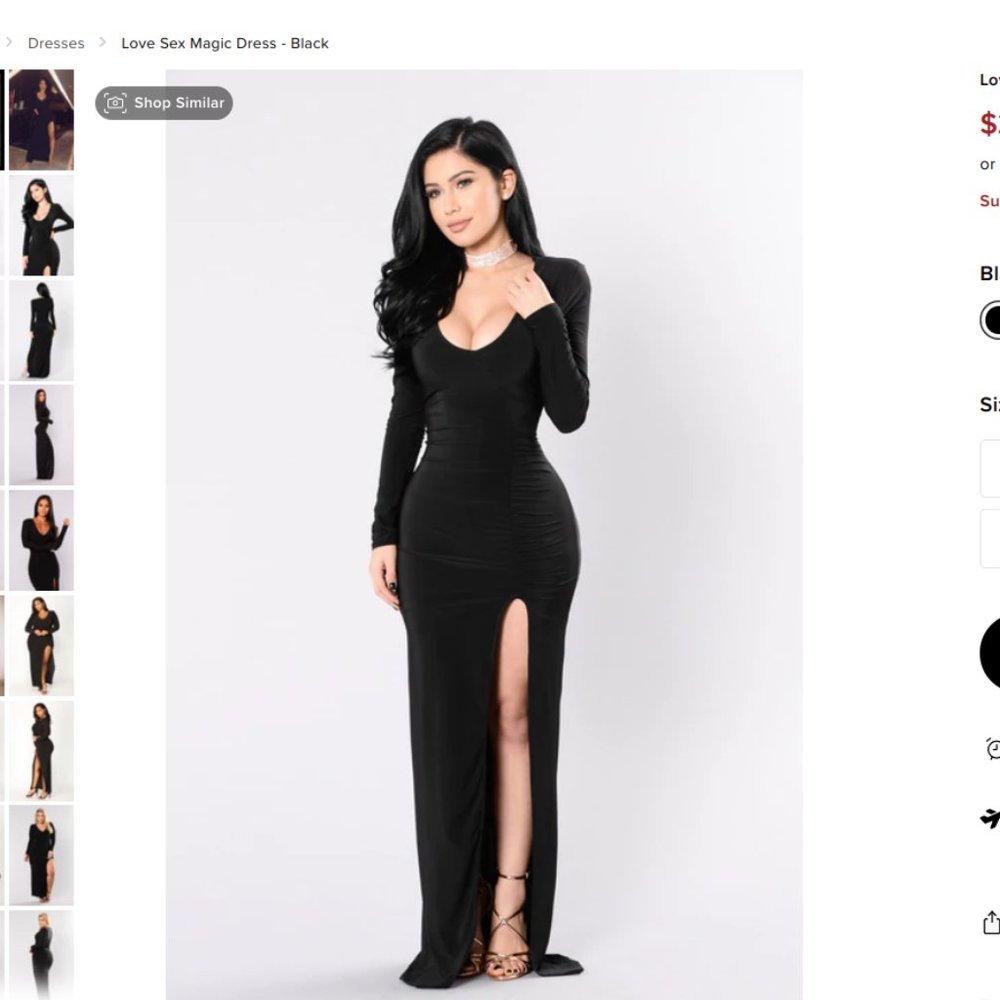 Long Black Gown, Black Prom Dress Fashion Nova